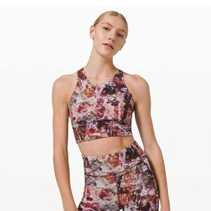 Lululemon Wunder Train Long-Line Bra, C/D Cups, Urbantricity Multi Pink | Size 4